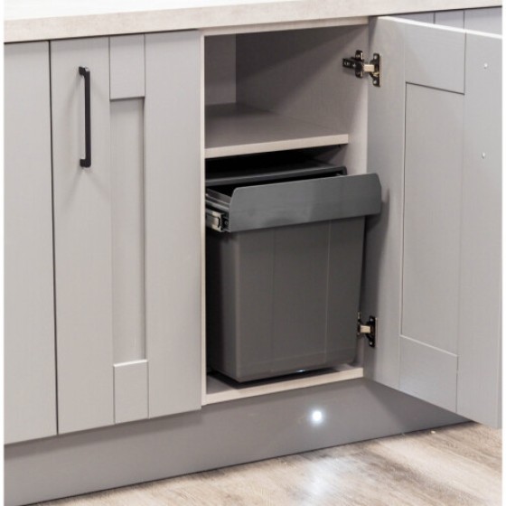 40L 引き出し式アンダーカビネットキッチンゴミ箱、400mmに適合